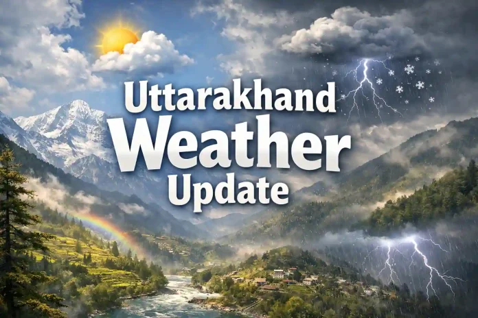 उत्तराखंड मौसम अपडेट: बारिश का अलर्ट, बर्फबारी और मौसम विभाग की चेतावनी